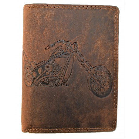 Kožená peněženka motorka