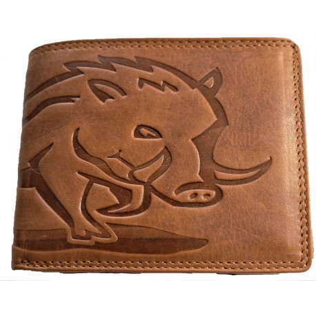 Kožená peněženka s divočákem