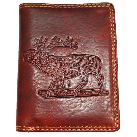 Kožená peněženka červený jelen