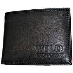 Kožená mini peněženka černá celokožená