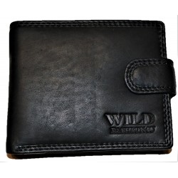 Kožená celokožená peněženka black