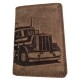 Kožená peněženka kamion výška