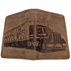 Kožená peněženka kamion výška