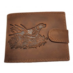 Lovecká kožená peněženka kachna