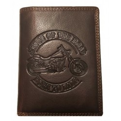 Kožená peněženka moto brown