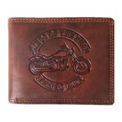 Kožená peněženka motorkář