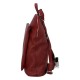 Prostorný dámský kabelko - kožený batoh růžový