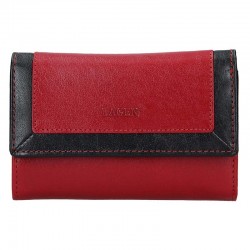 Dámská kožená peněženka červená/černá