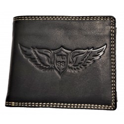 Pánská kožená peněženka křídla black