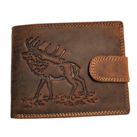 Kožená peněženka s jelenem