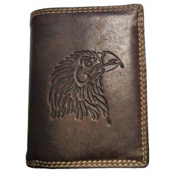 Kožená peněženka hlava orla