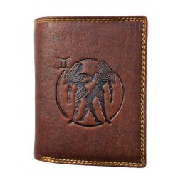 Blíženci - Kožená peněženka znamení zvěrokruhu