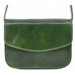 Dámská kožená kabelka zelená