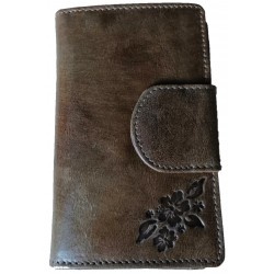 Dámská kožená peněženka flower