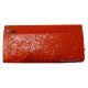 Kožená peněženka květy RED