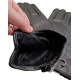 Kožené zateplené černé rukavice