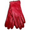 Kožené zateplené červené rukavice