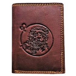 Kožená peněženka znamení zvěrokruhu - Lev