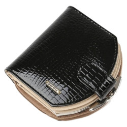 Dámská kožená peněženka podkova black