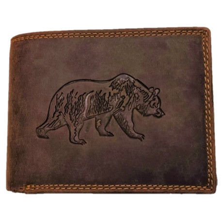 Kožená peněženka medvěd