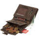 Kožená peněženka PETERSON brown výška