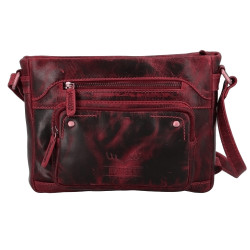 Kožená  kabelka  burgundy water buffalo
