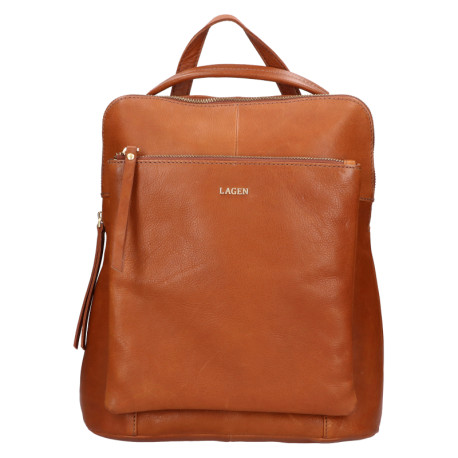 Luxusní kožený batoh Tan Lagen