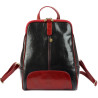 Kožený batoh red black
