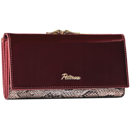 Kožená peněženka PETERSON  SNAKE RED