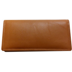 Kožená velká peněženka světle hnědá