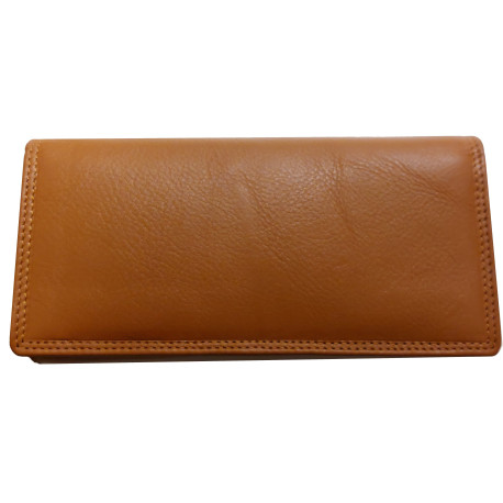 Kožená velká peněženka světle hnědá