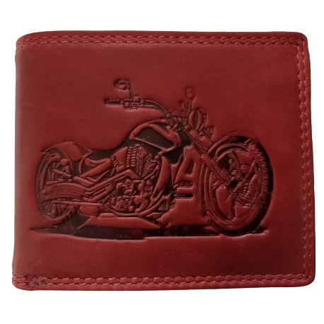 Kožená peněženka MOTORKA RED