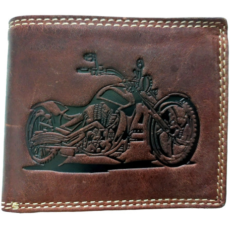 Kožená peněženka MOTORKA BROWN