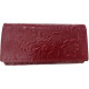 Kožená peněženka květy RED BORDO