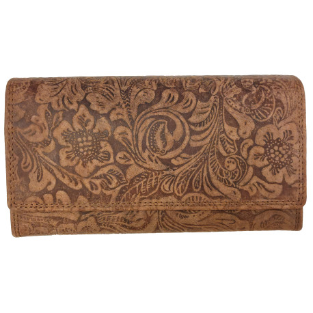 KOŽENÁ BARMANSKÁ KASÍRKA KVĚTOVANÝ VZOR
